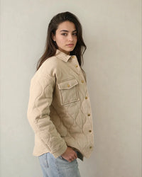 Leni Quilted Brushed Cotton Coat by Priv