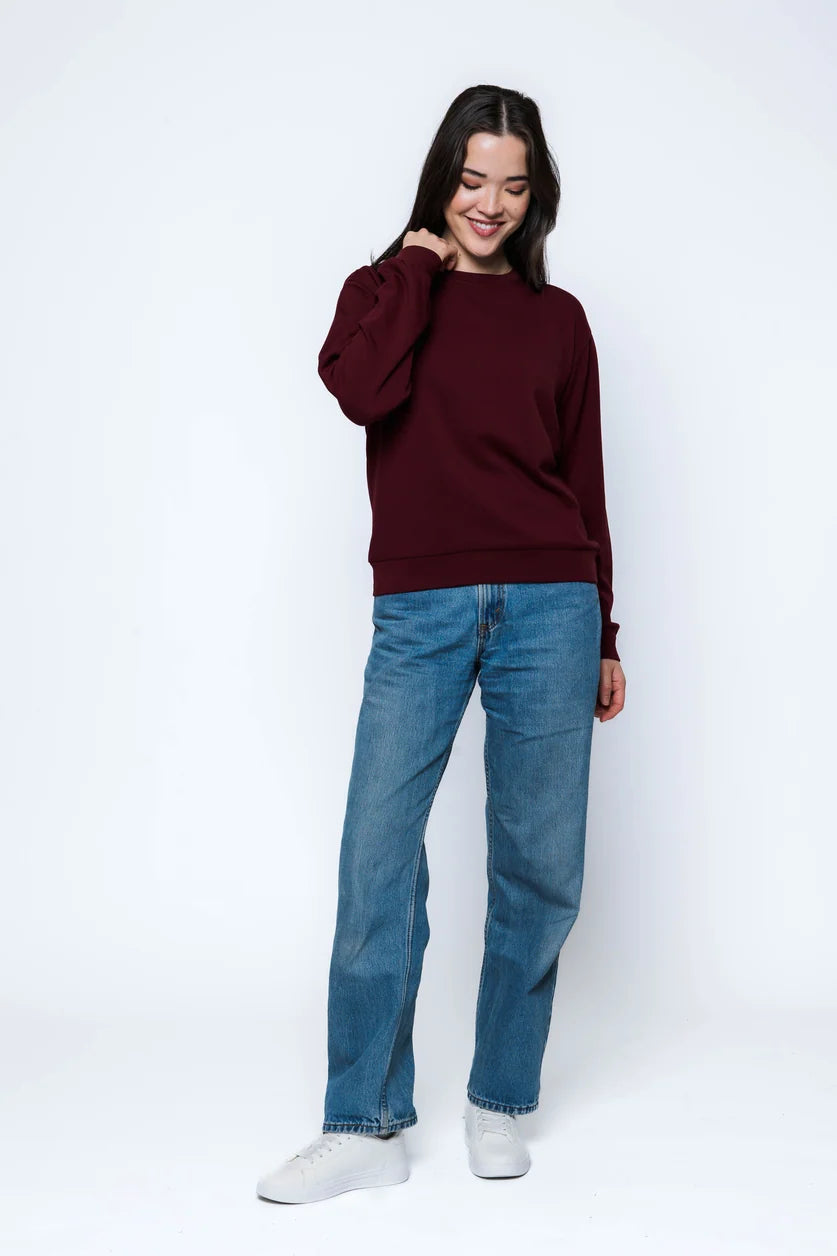 Jenna-Luxe Fleece Crew by Orb
