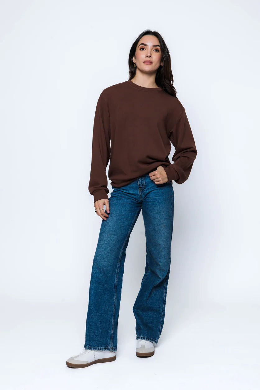 Jenna-Luxe Fleece Crew by Orb
