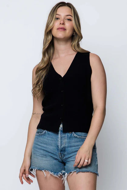 Ava-Soft Rib Sweater Vest by Orb