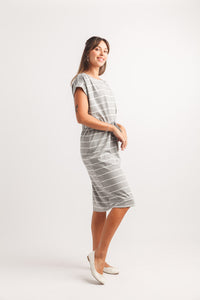 Striped Dress With Tie Waste by Papillon