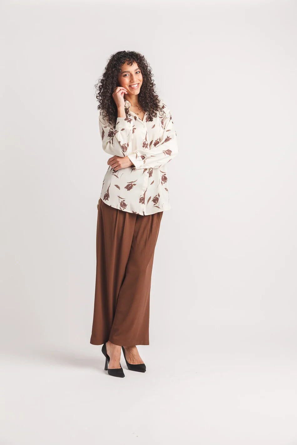 Tulip Printed Blouse by Papillon