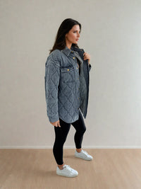 Leni Quilted Denim Jacket by Priv