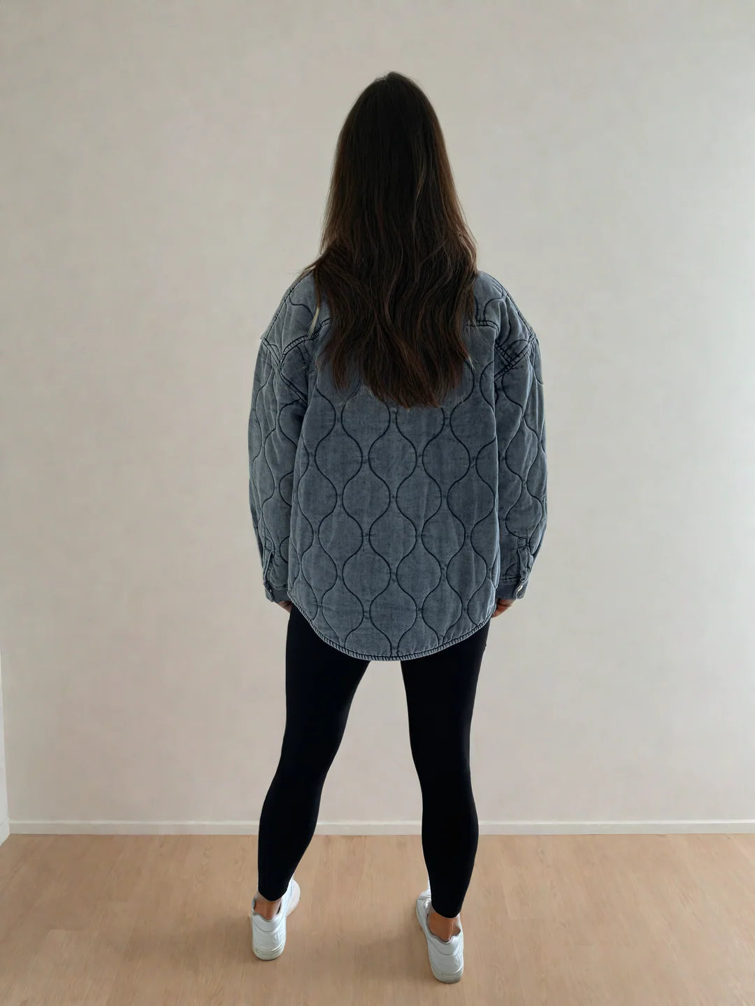 Leni Quilted Denim Jacket by Priv