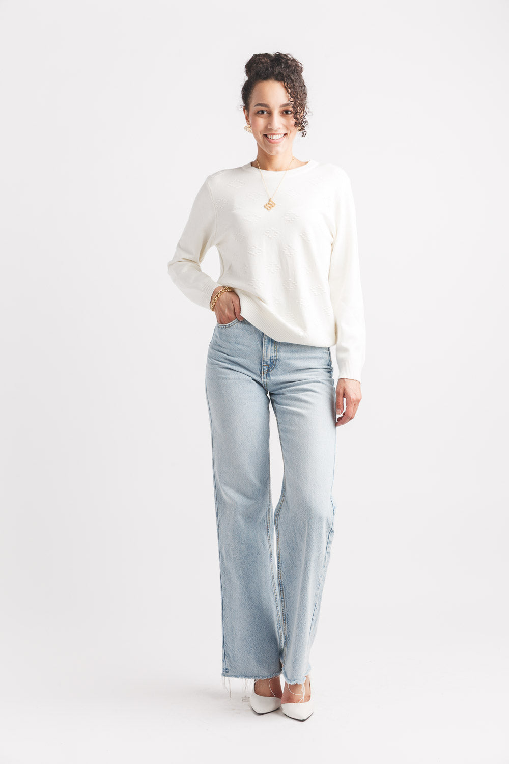 Diamond Knit Sweater by Papillon