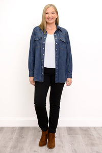 Sara Jane Denim Blouse by Blue Sky