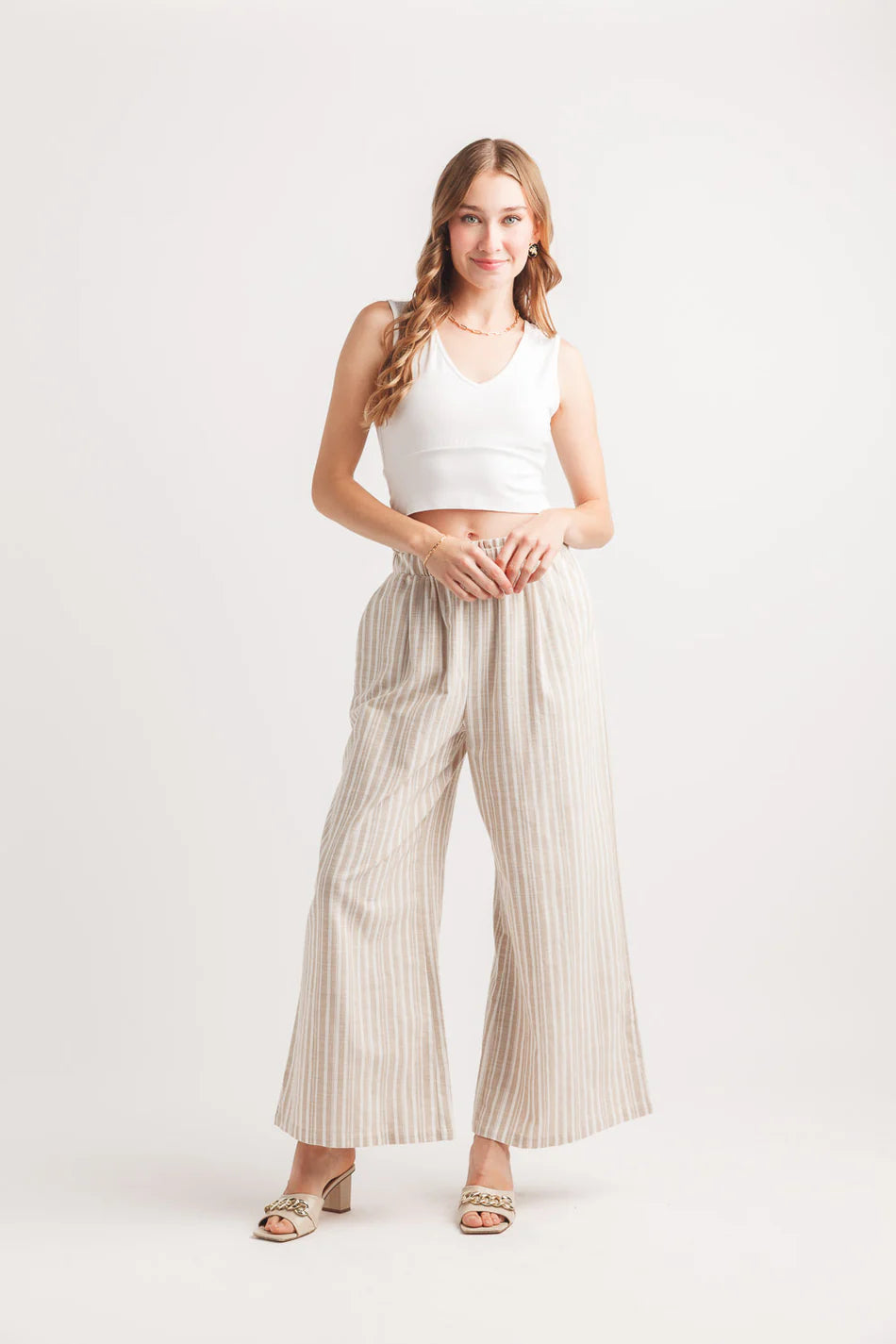 Striped Wide Leg Pant by Papillon