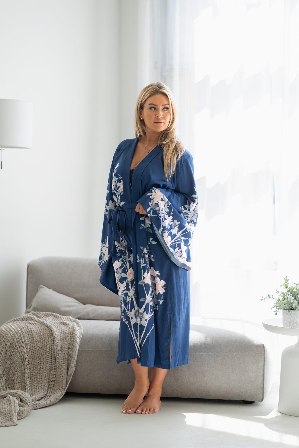 Shop TKS - Woman's Serenity Blue Floral Kimono