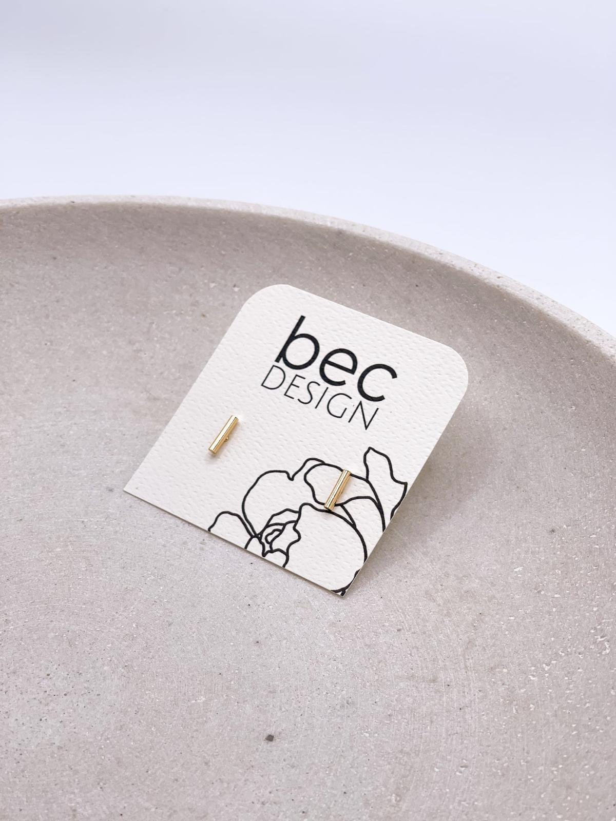 Bec Design - Bar stud earrings