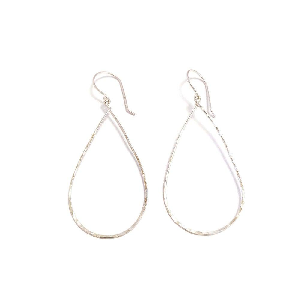 Ebb & Flow- Silver Teardrop Earrings