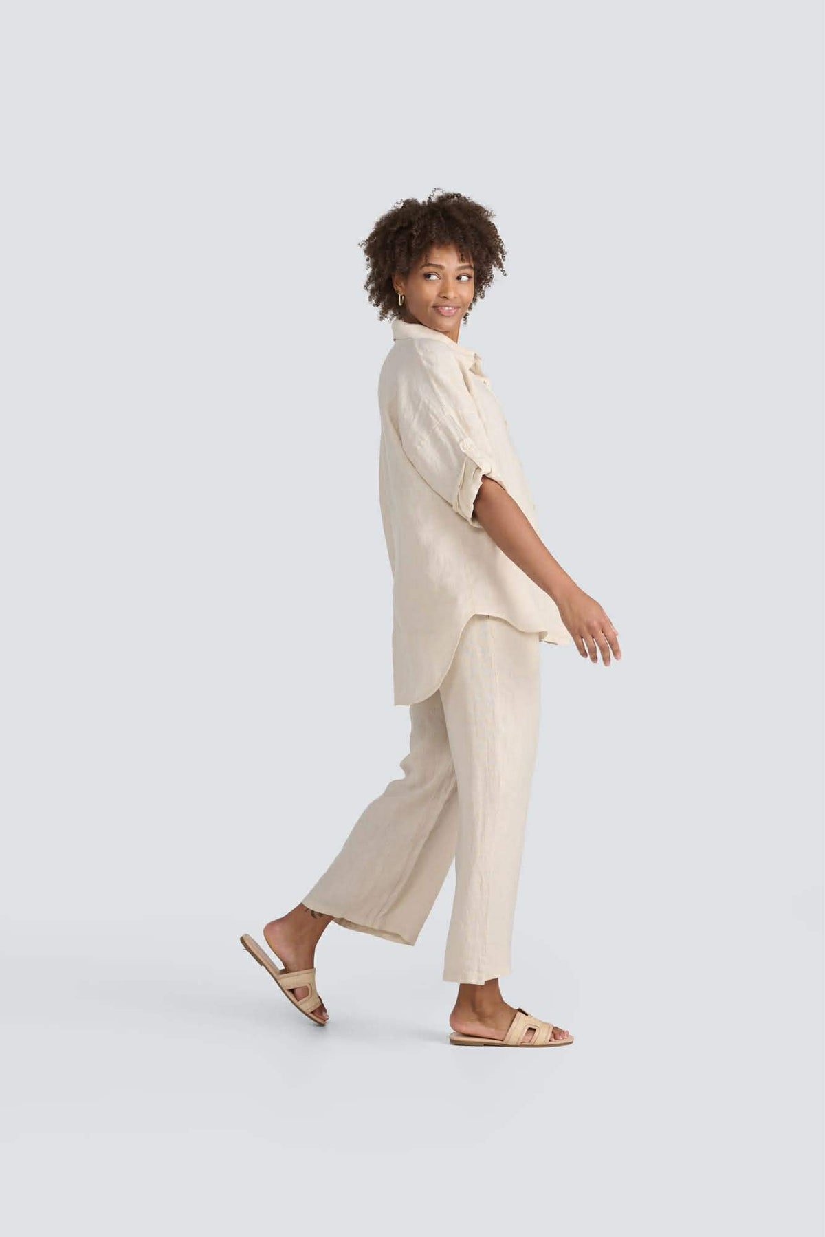 Drawstring Linen  Pant	by Jessica laura