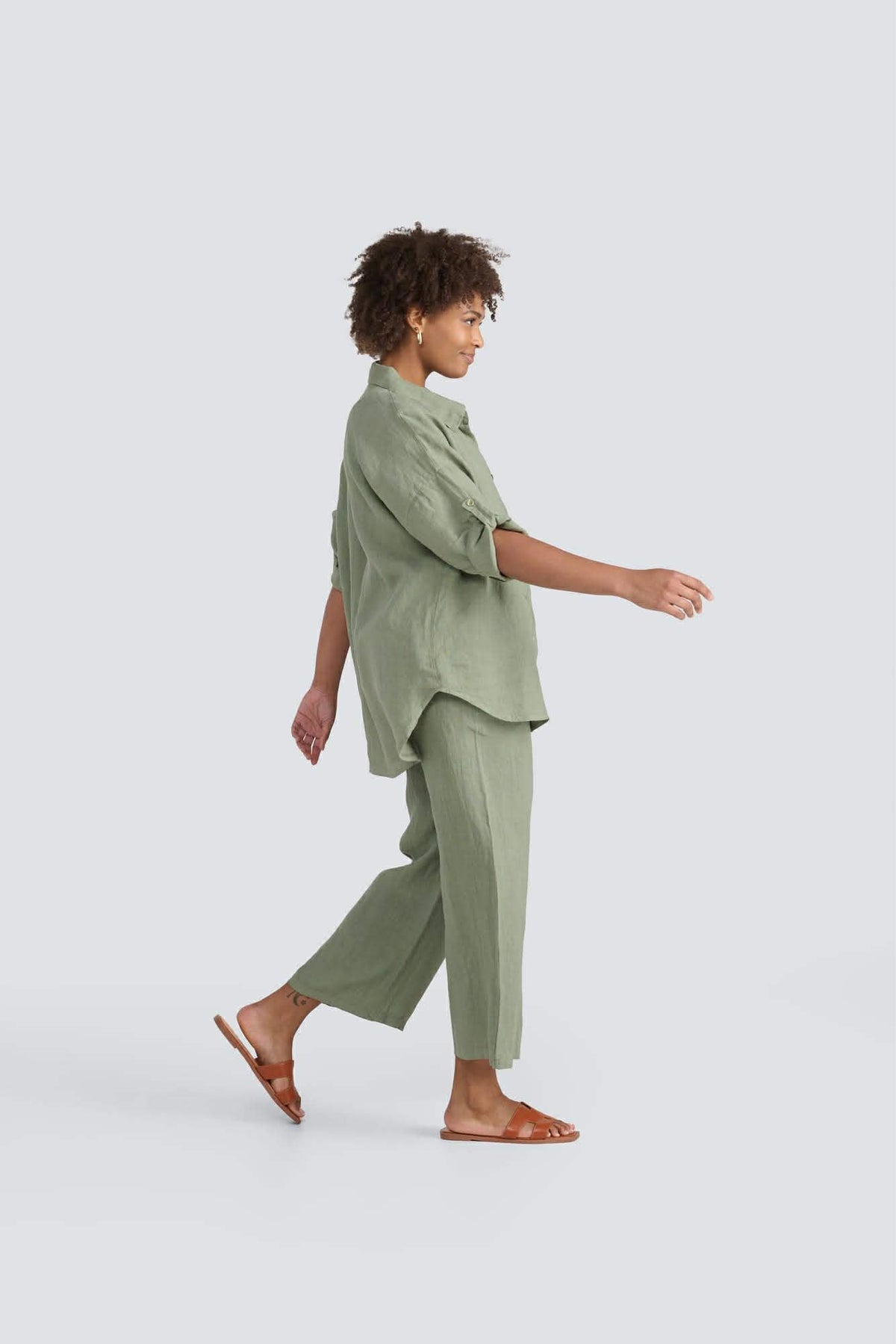 Drawstring Linen  Pant	by Jessica laura