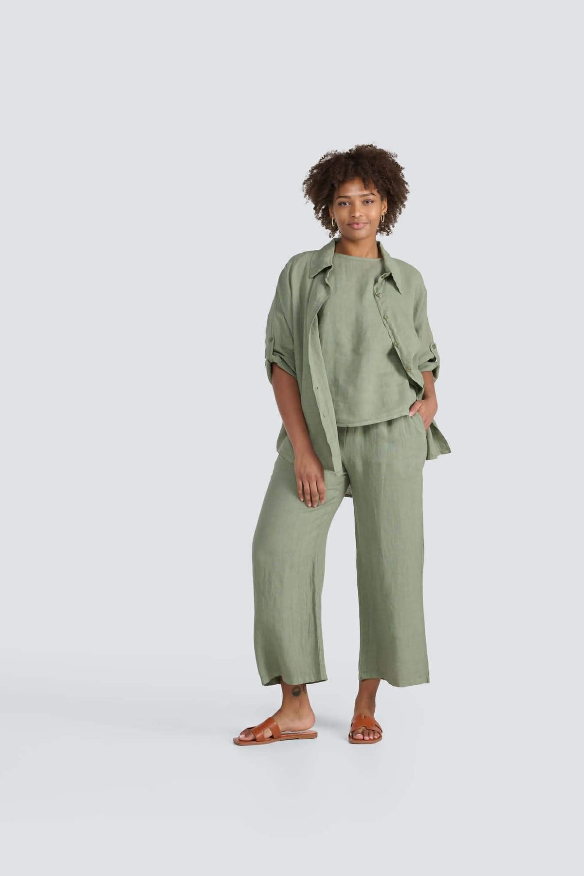 Drawstring Linen  Pant	by Jessica laura