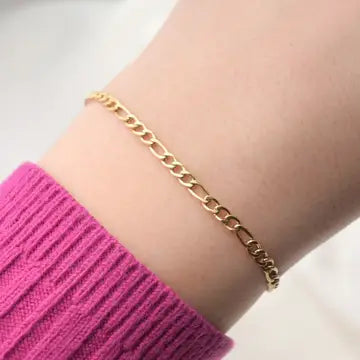 Bold 18k Gold Bracelets - Waterproof Thick Chain Bracelets