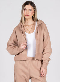 Recycled Cotton Fleece Zip Hoodie by C'est Moi