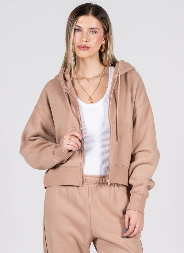 Recycled Cotton Fleece Zip Hoodie by C'est Moi