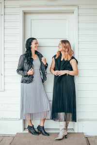 Two Piece Pleated Dress Sweater by Me & Gee