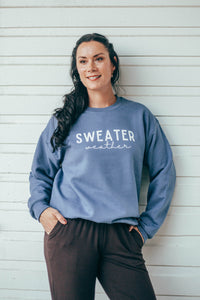 Sweater Weather Classic Crew Neck Sweatshirt by Blonde Ambition