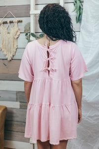 Tiered T-Shirt Dress with Bows by Brunette the Label