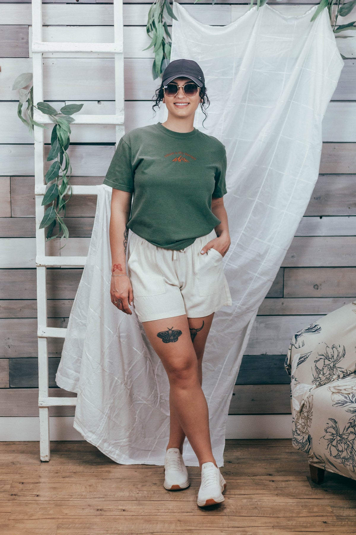 Nature Is My Therapy Embroidered Tee by Petitrue