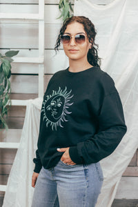 Celestial Sun Moon Crewneck Sweatshirt by Petitrue