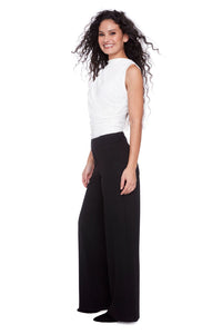 Audrey Solid Ponte Wide-Leg Full-Length Pant by ILTM