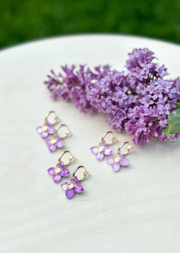 Bec Designs - Lilac Hoops - Lilac