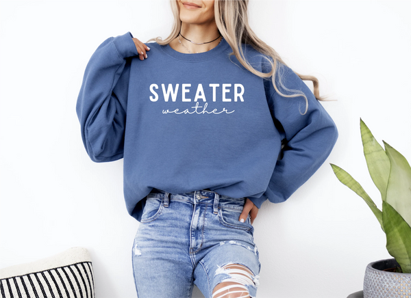 Sweater Weather Classic Crew Neck Sweatshirt by Blonde Ambition