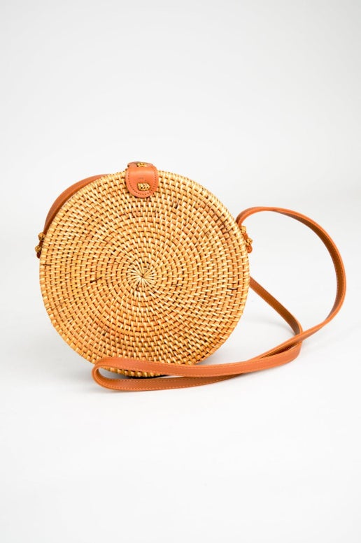 Blue Sky - Round Ratten Purse