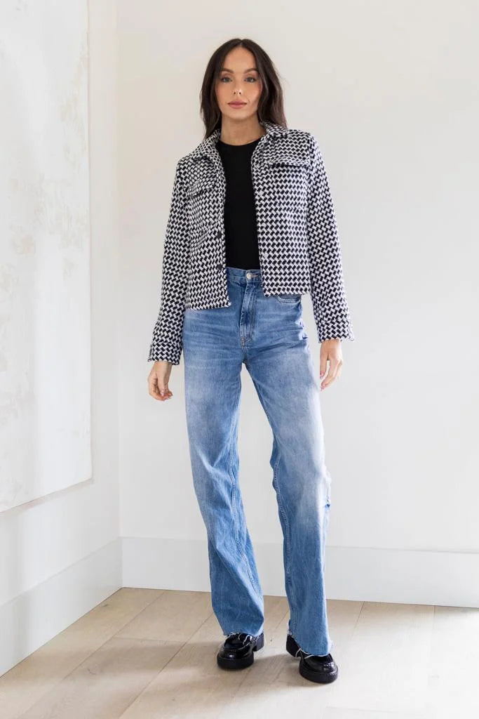 Priv - Sadie Jacket - Houndstooth