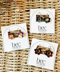 Bec Design - Flower Hoops - Assorted/Gold mirror